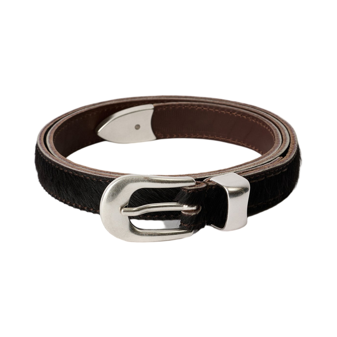 아워레가시 2cm 벨트 초콜릿 헤어 온 히데(Our Legacy 2cm Belt Chocolate Hair On Hide)