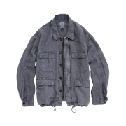 Polyteru Linen Field Jacket Faded Blue
