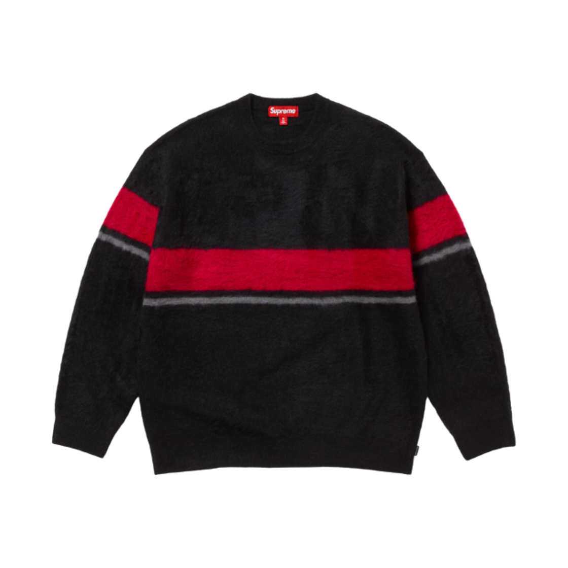 슈프림 브러쉬드 스트라이프 스웨터 블랙 - 25FW(Supreme Brushed Stripe Sweater Black - 25FW)