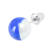 Ader Error Blue Pearl Earring Silver