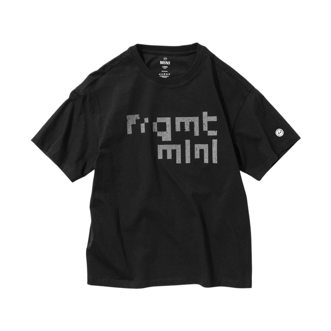 (키즈) 프라그먼트 미니 픽셀 로고 티셔츠 블랙((Kids) Frgmt Mini Pixel Logo T-Shirt Black)