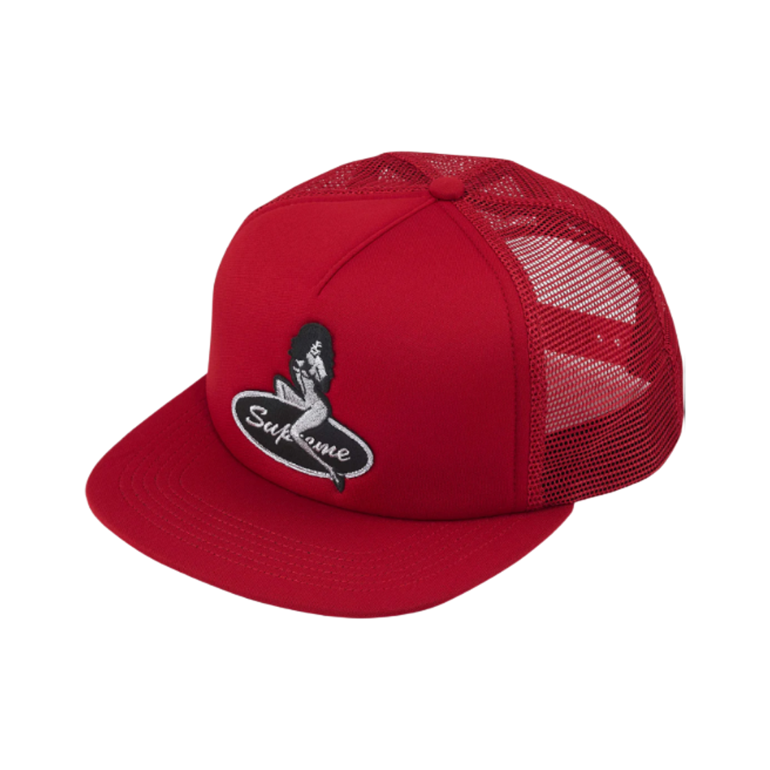 - Supreme Pinup Mesh Back 5-Panel Red - 25FW