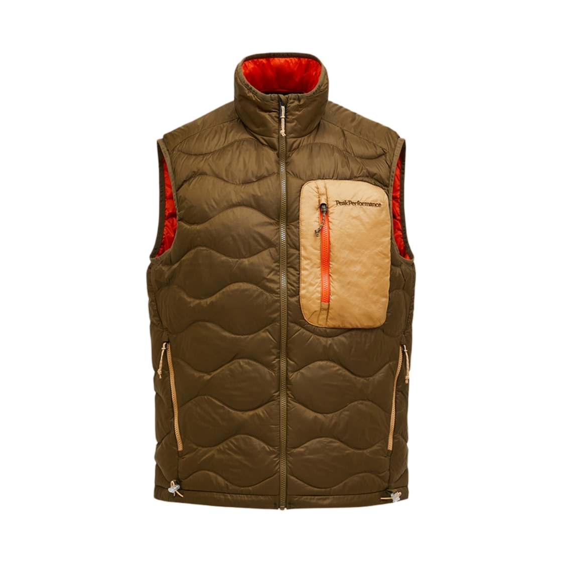 피크 퍼포먼스 힐리움 유틸리티 다운 베스트 메도우 모스 시에라 샌드(Peak Performance Helium Utility Down Vest Meadow Moss)