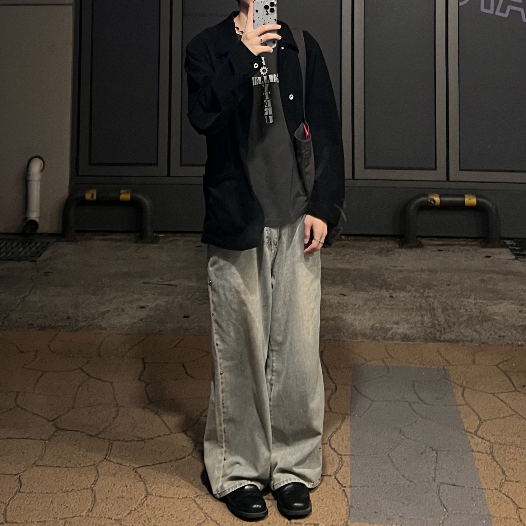 Polyteru Chore Jacket (Coverall Jacket) 23 ver. Black 착용 스타일