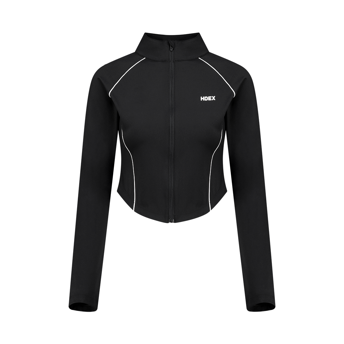 에이치덱스 우먼스 서포트 파이핑 집업 블랙(HDEX Womens Support Piping Zip-Up Black)
