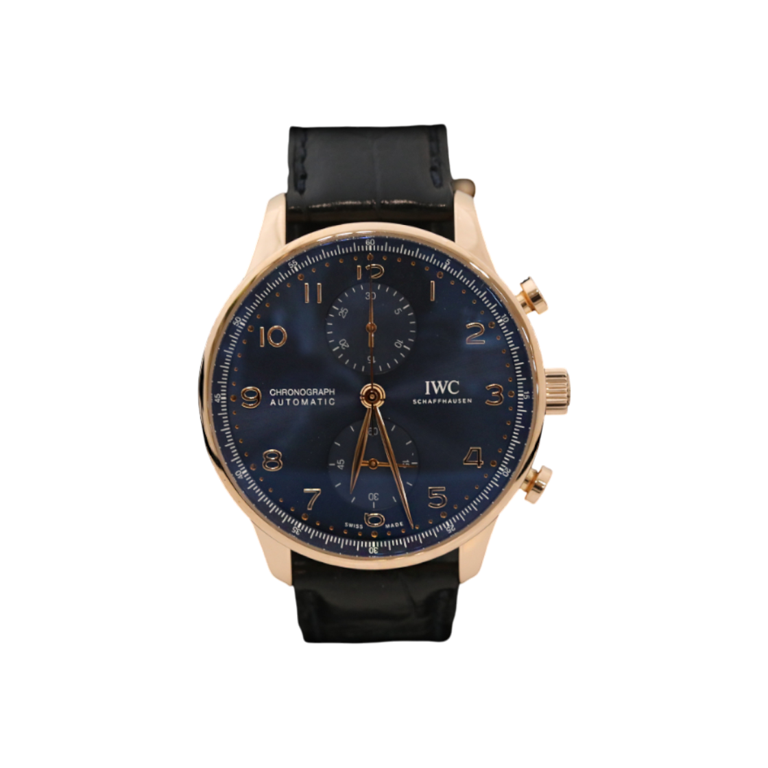 IT62SC4BN9H5 IWC Portugieser Chronograph Automatic Blue Dial Leather Strap 41mm