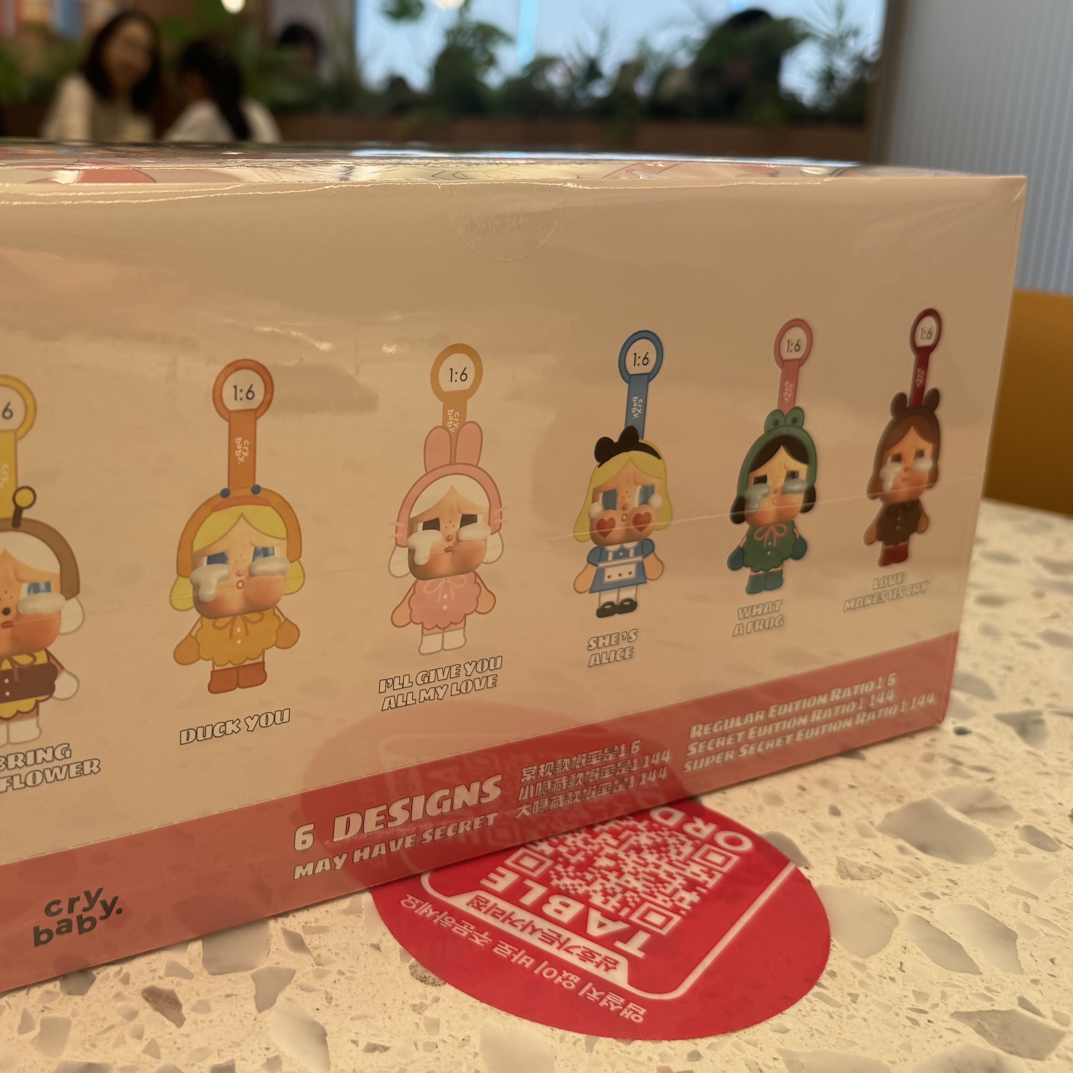 Pop Mart Crybaby Crying Again Series Plush Keyring Sealed Case (6 Blind Boxes) 착용 스타일