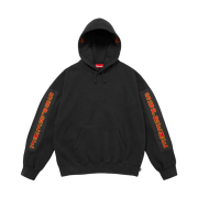 Supreme Woven Patches Hooded Sweatshirt Black - 25FW