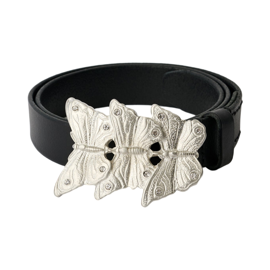 (W) 아워레가시 버터플라이 벨트 오일리 블랙 레더((W) Our Legacy Butterfly Belt Oily Black Leather)