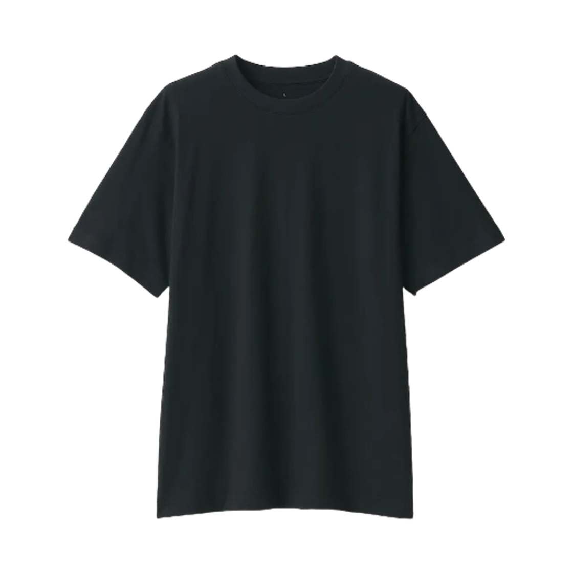 무인양품 저지 크루넥 숏슬리브 티셔츠 블랙(MUJI Jersey Crewneck Short Sleeve T-Shirt Black)