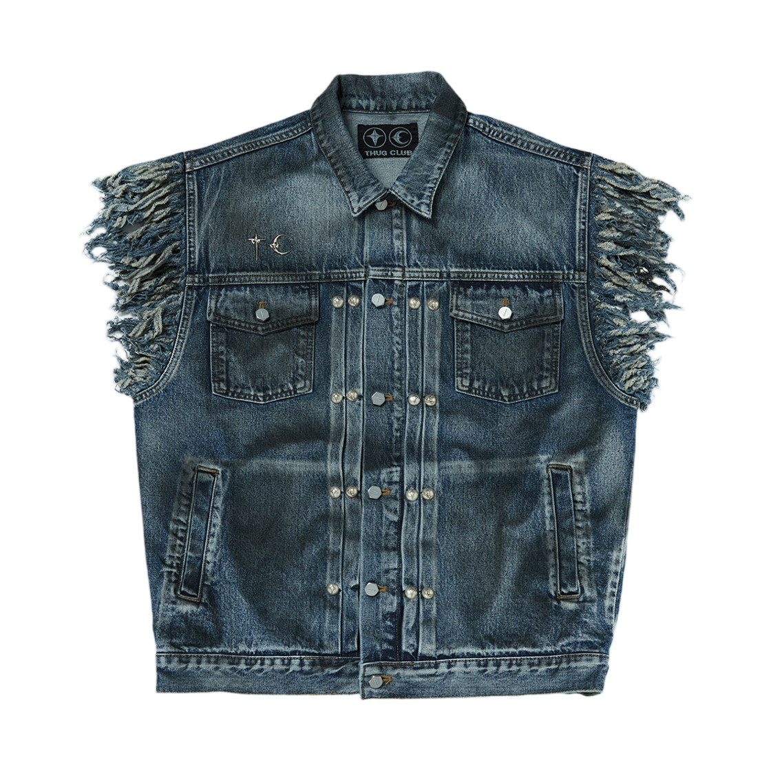 - Thug Club TC Angels Denim Vest Blue