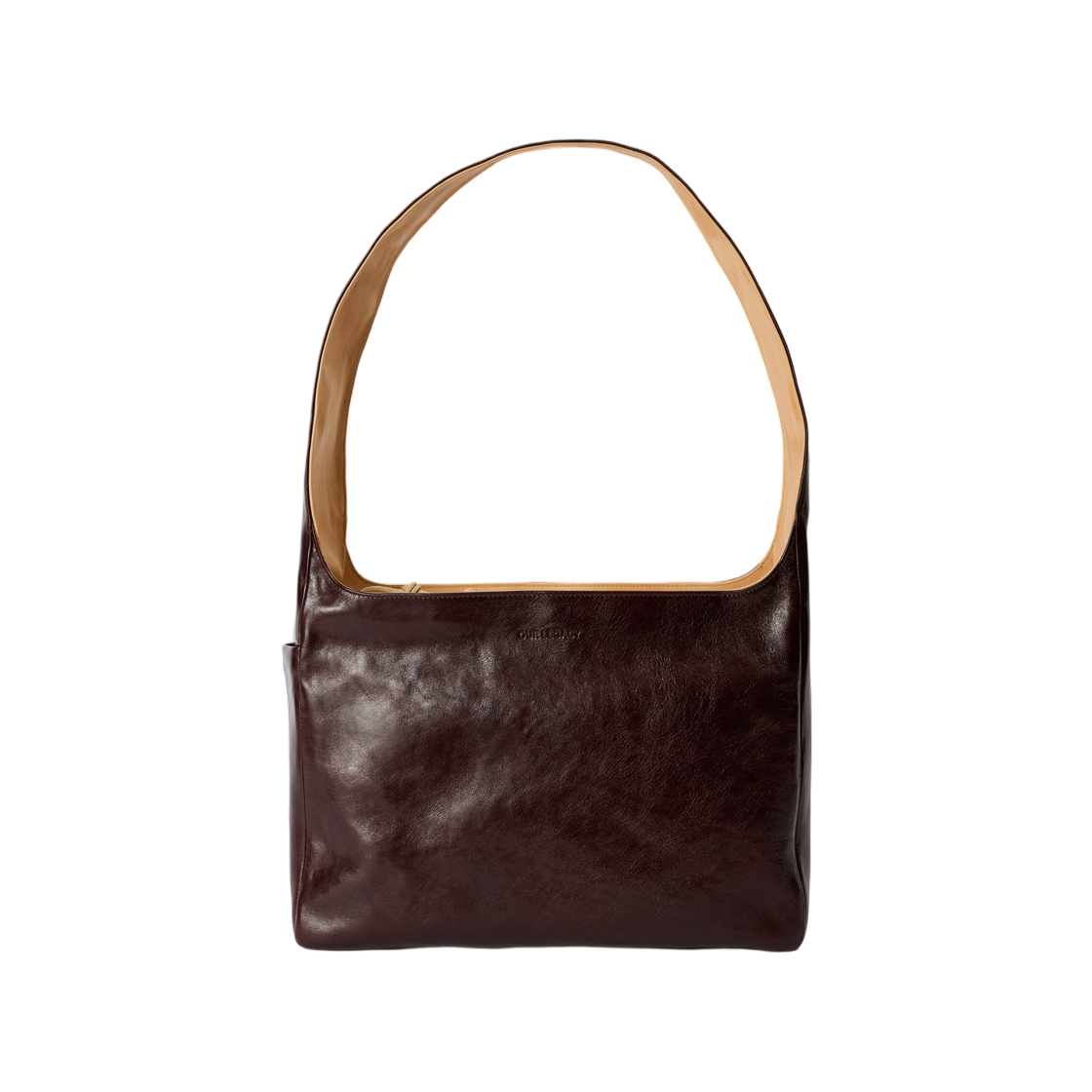 A4258GD Our Legacy Grande Brick Bag Deep Abyss Red Leather