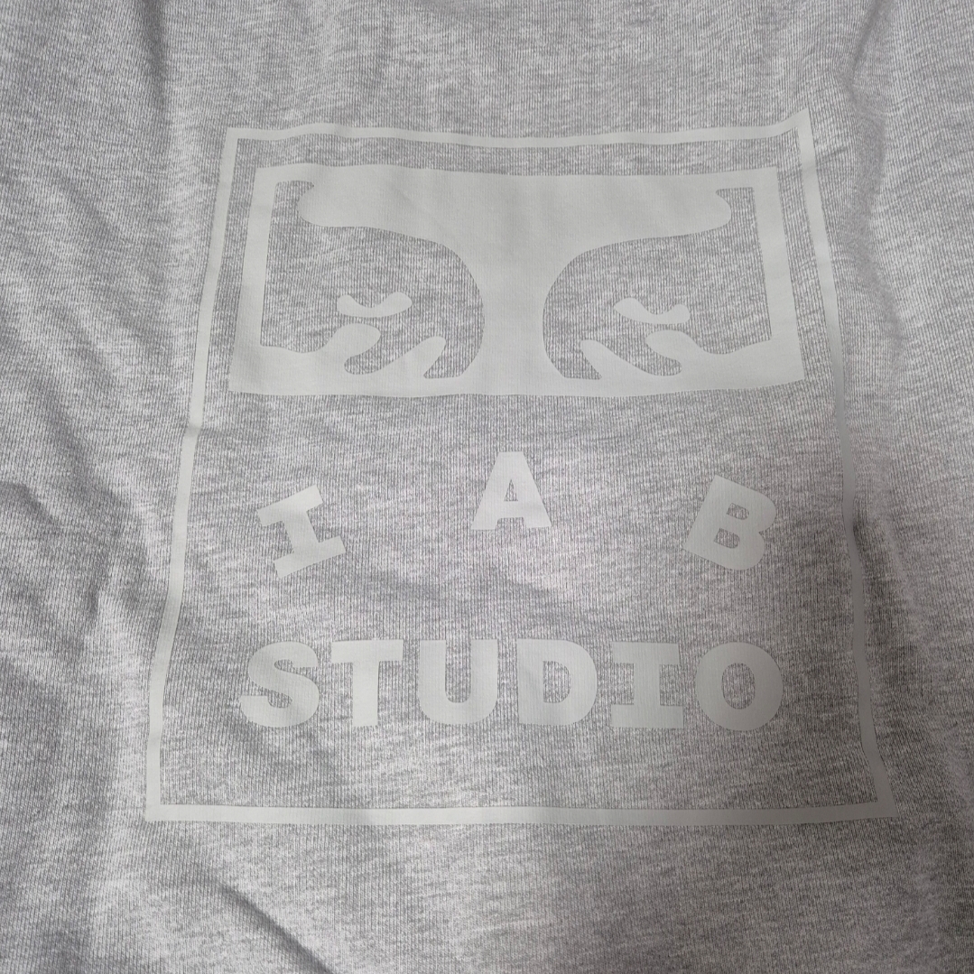 IAB Studio x Obey Icon Extra Heavy Zip Hoodie Grey Heather 착용 스타일 - 2