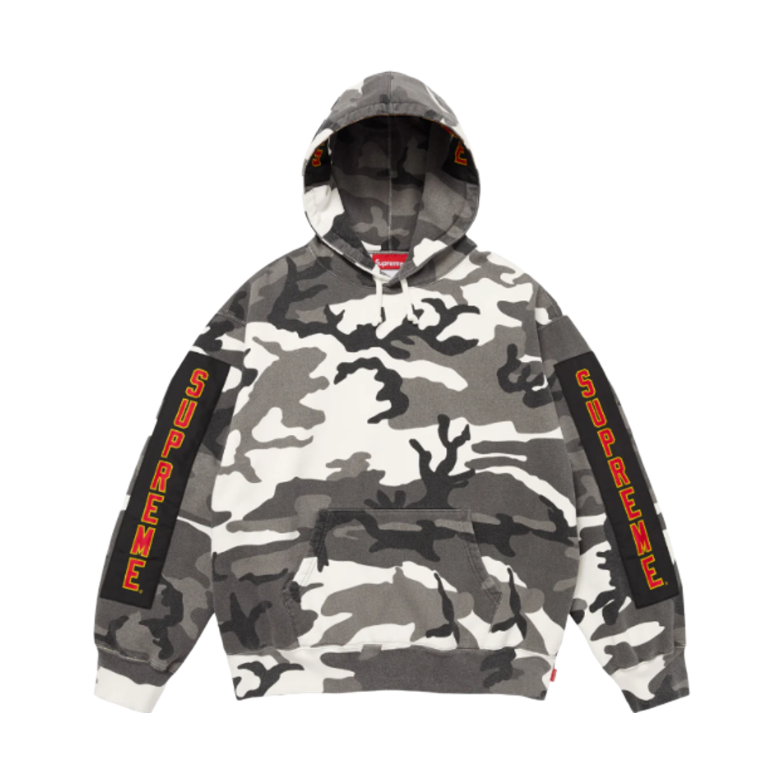 슈프림 우븐 패치스 후드 스웨트셔츠 스노우 카모 - 25FW