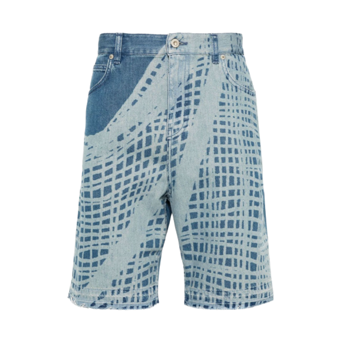H616Y11X39-5149 Loewe Printing Detail Bermuda Shorts Blue