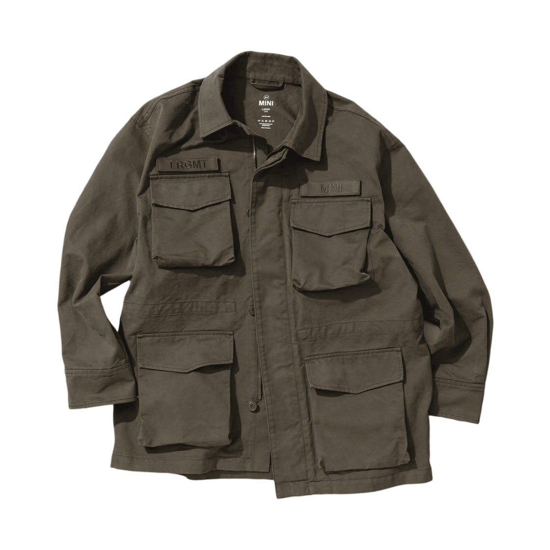 (키즈) 프라그먼트 미니 코튼 필드 자켓 카키((Kids) Frgmt Mini Cotton Field Jacket Khaki) - 1