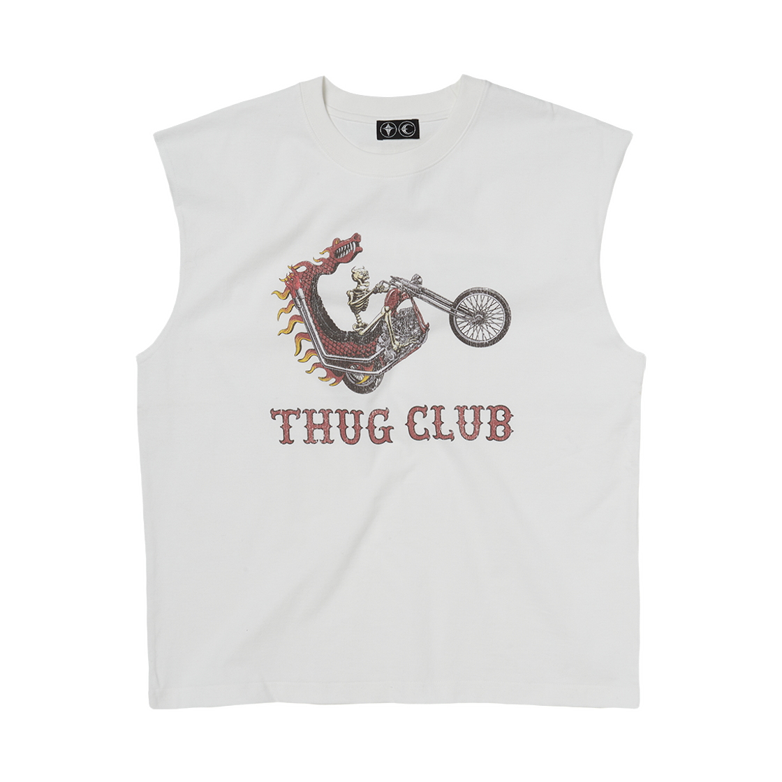 떠그 클럽 드래곤 쵸퍼 슬리브리스 화이트(Thug Club Dragon Chopper Sleeveless White)