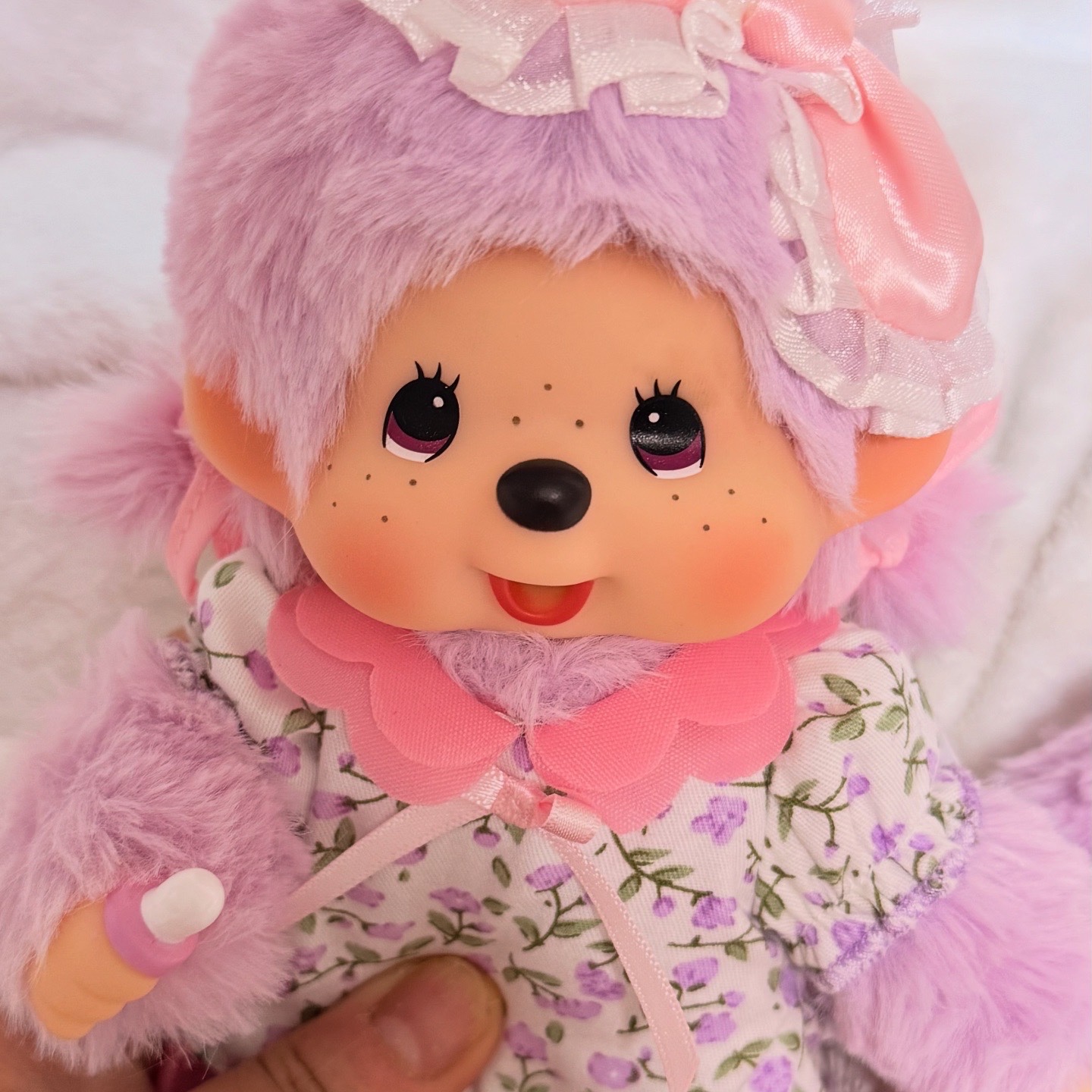 Monchhichi Lavender Sprite Posing Monchhichi S Girl Doll, Monchhichi Lavender Sprite Posing Chimutan S Doll 착용 스타일 - 2