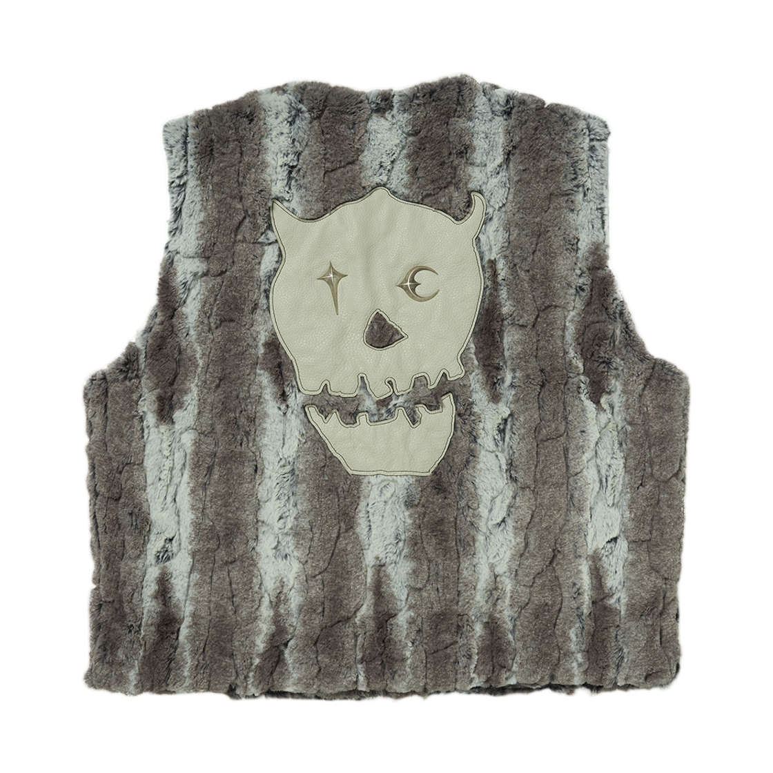 떠그 클럽 TC 스컬 퍼 베스트 아이보리(Thug Club TC Skull Fur Vest Ivory)