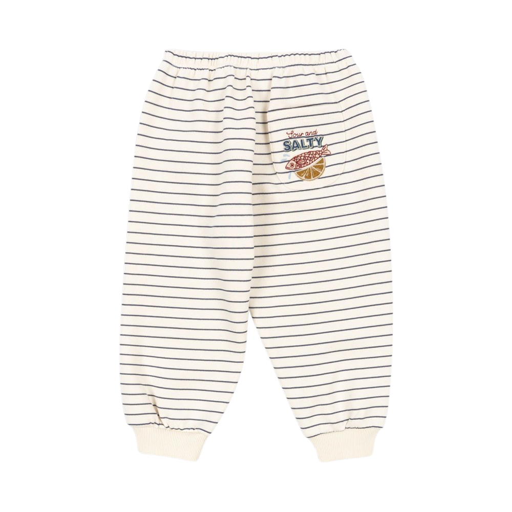 콩제슬래드 아미오 스웻 팬츠 스트라이프(Konges Sløjd Amio Sweat Pants Ocs Captains Blue Antique White) - 2
