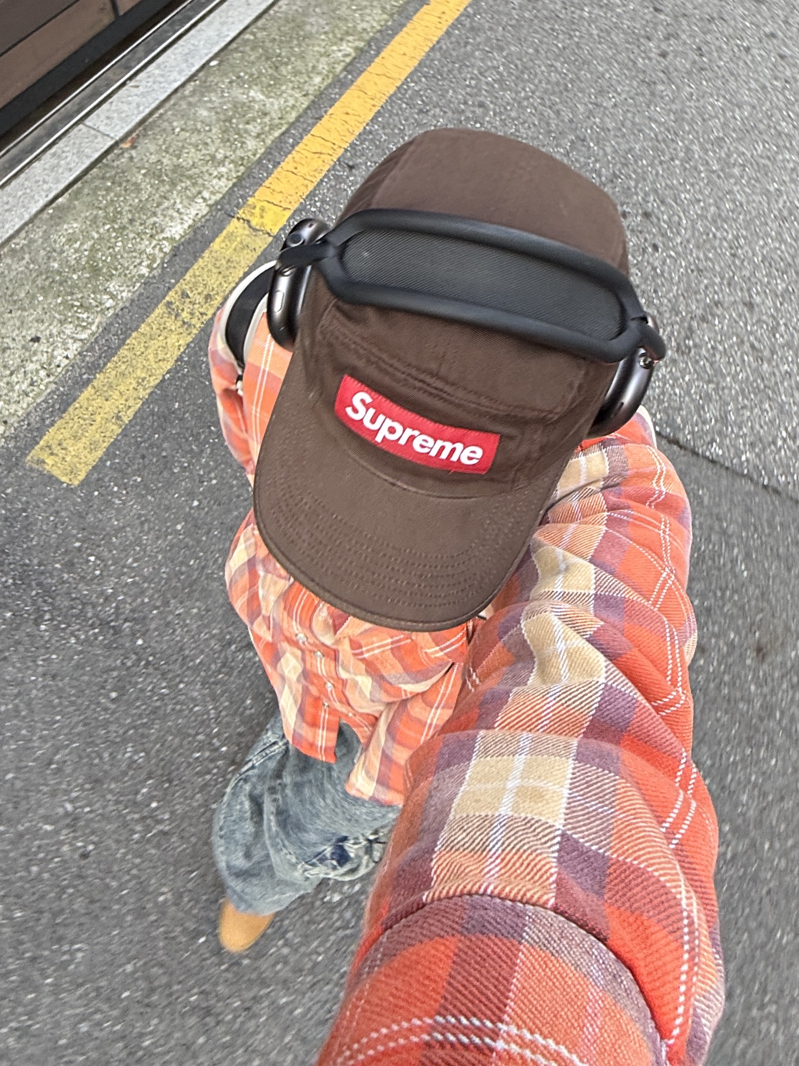 Timberland Premium 6 inch Waterproof Boot Wheat Nubuck - Medium, Supreme Quilted Flannel Snap Shirt Orange - 24SS 착용 스타일 - 4