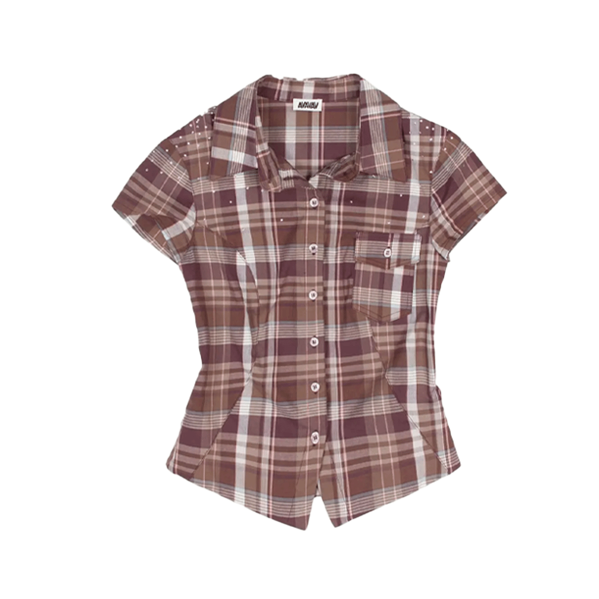 아바바브 우먼 셔츠 숏슬리브 브라운 - 25FW(Avavav Women Shirt Shortsleeve Brown - 25FW)