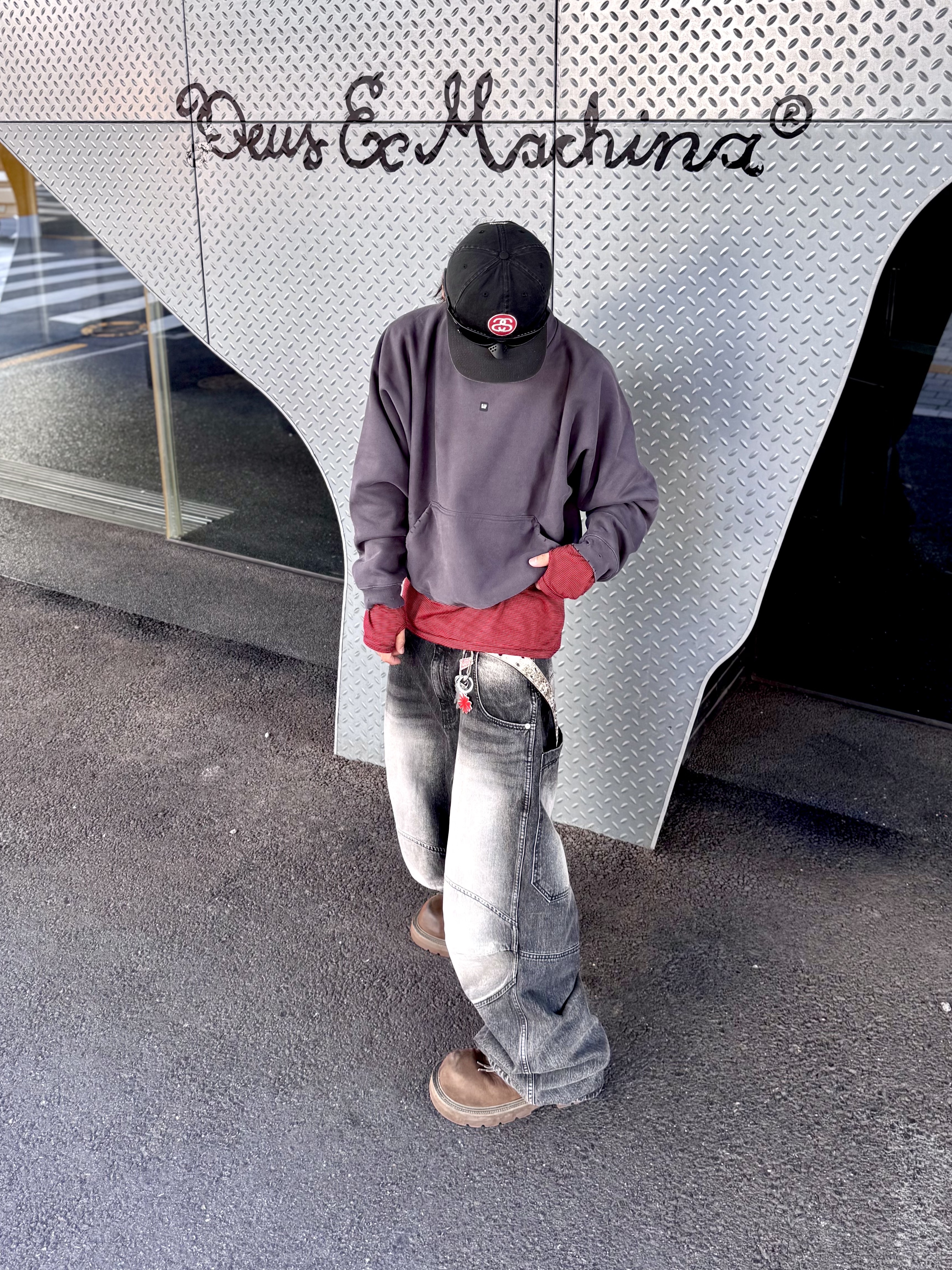 MJD 3D Knee Denim Pants Black, Oakley Plantaris Matte Black Frame Prizm Grey Lenses Regular Universal Fit 착용 스타일 - 9