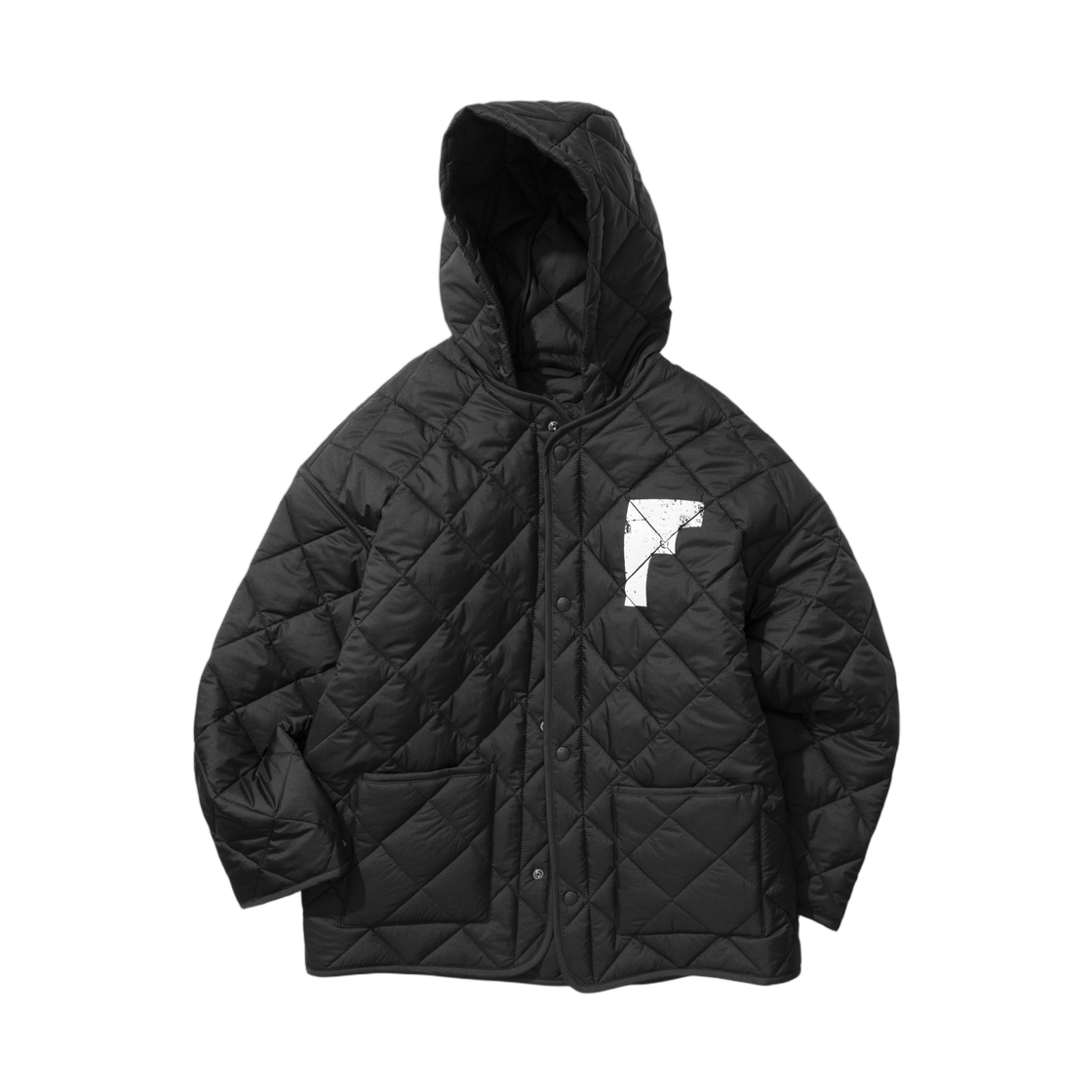 (키즈) 프라그먼트 미니 픽셀 로고 라이너 자켓 블랙((Kids) Frgmt Mini Pixel Logo Liner Jacket Black)