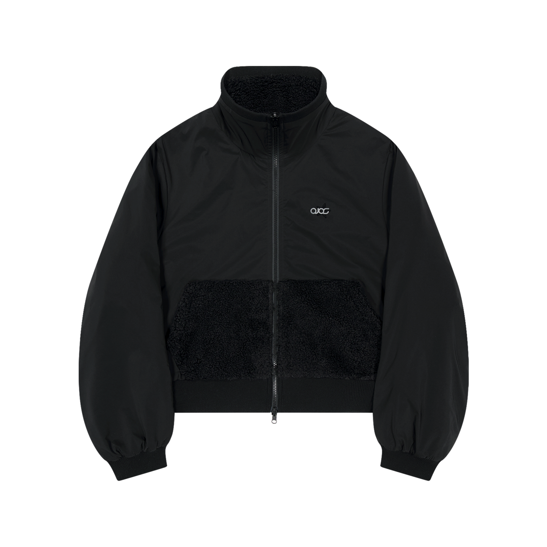 오호스 리버시블 플리스 봄버 자켓 블랙(OJOS Reversible Fleece Bomber Jacket Black) - 3