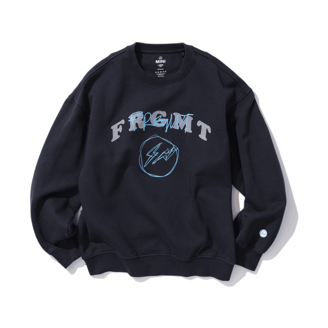 (키즈) 프라그먼트 미니 로고 크루넥 네이비((Kids) Frgmt Mini Logo Crewneck Navy)
