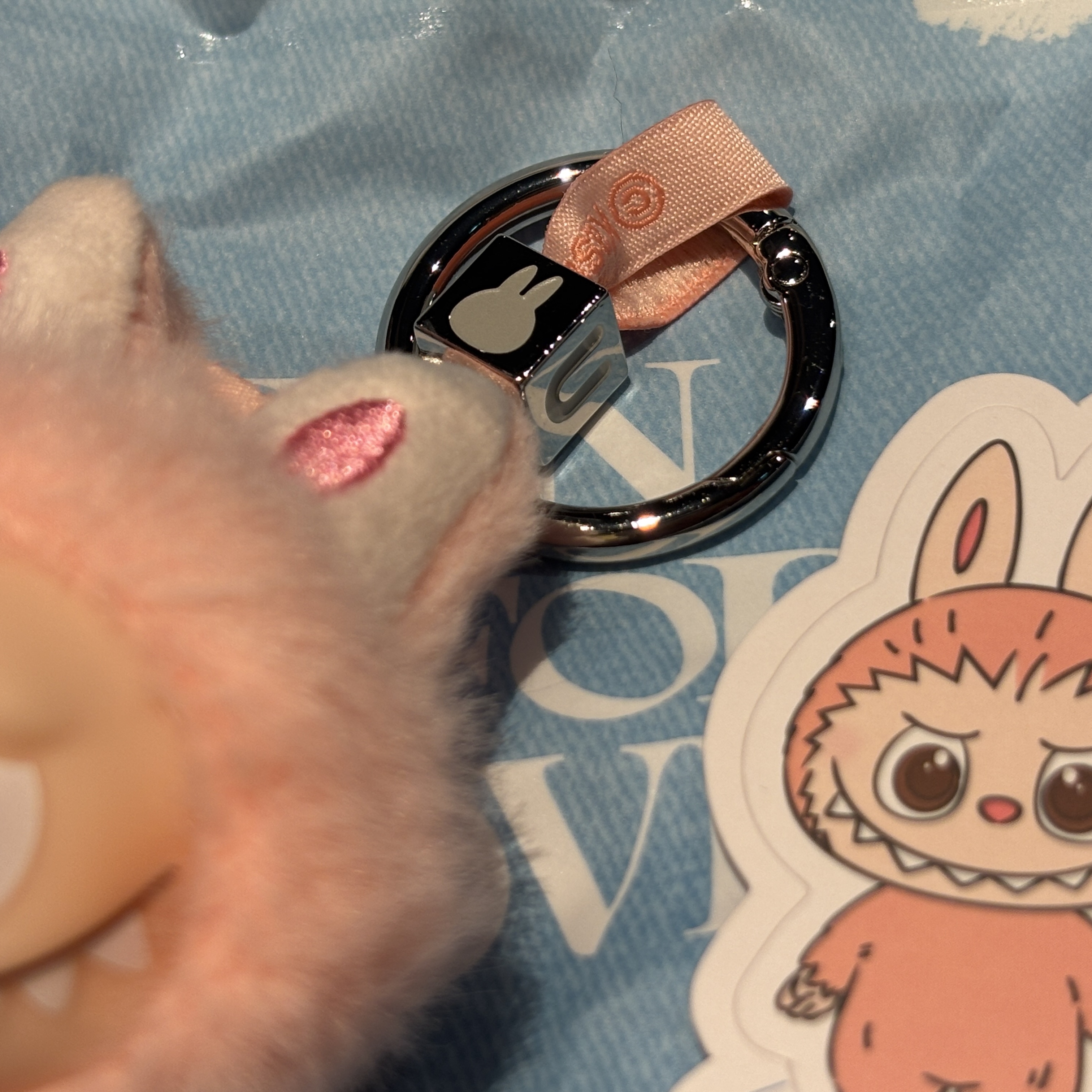 Pop Mart Labubu The Monsters Pin For Love Series Vinyl Plush Pendant (N-Z) U (Opened Case) 착용 스타일