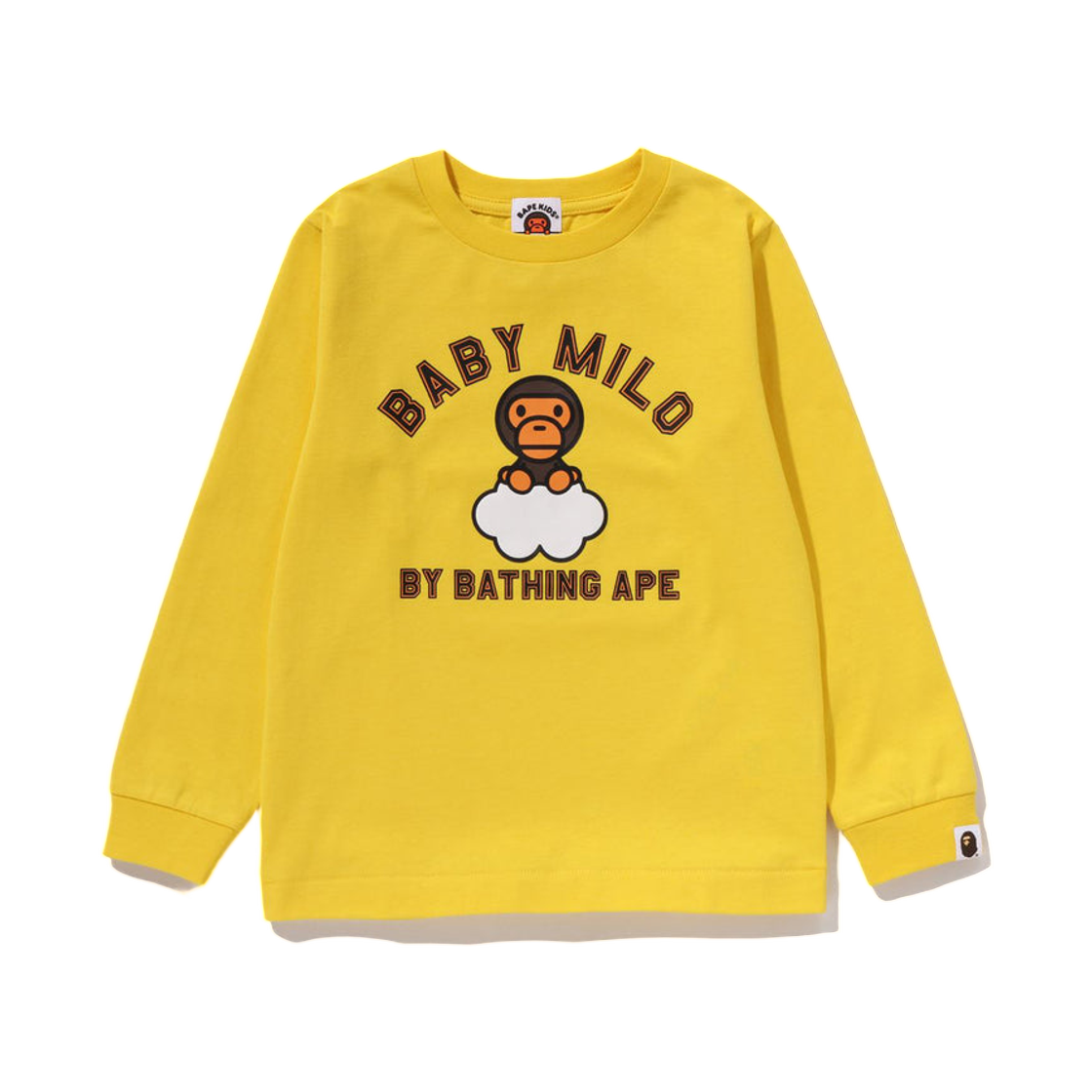 - (Kids) BAPE Baby Milo Cloud L/S T-Shirt Yellow
