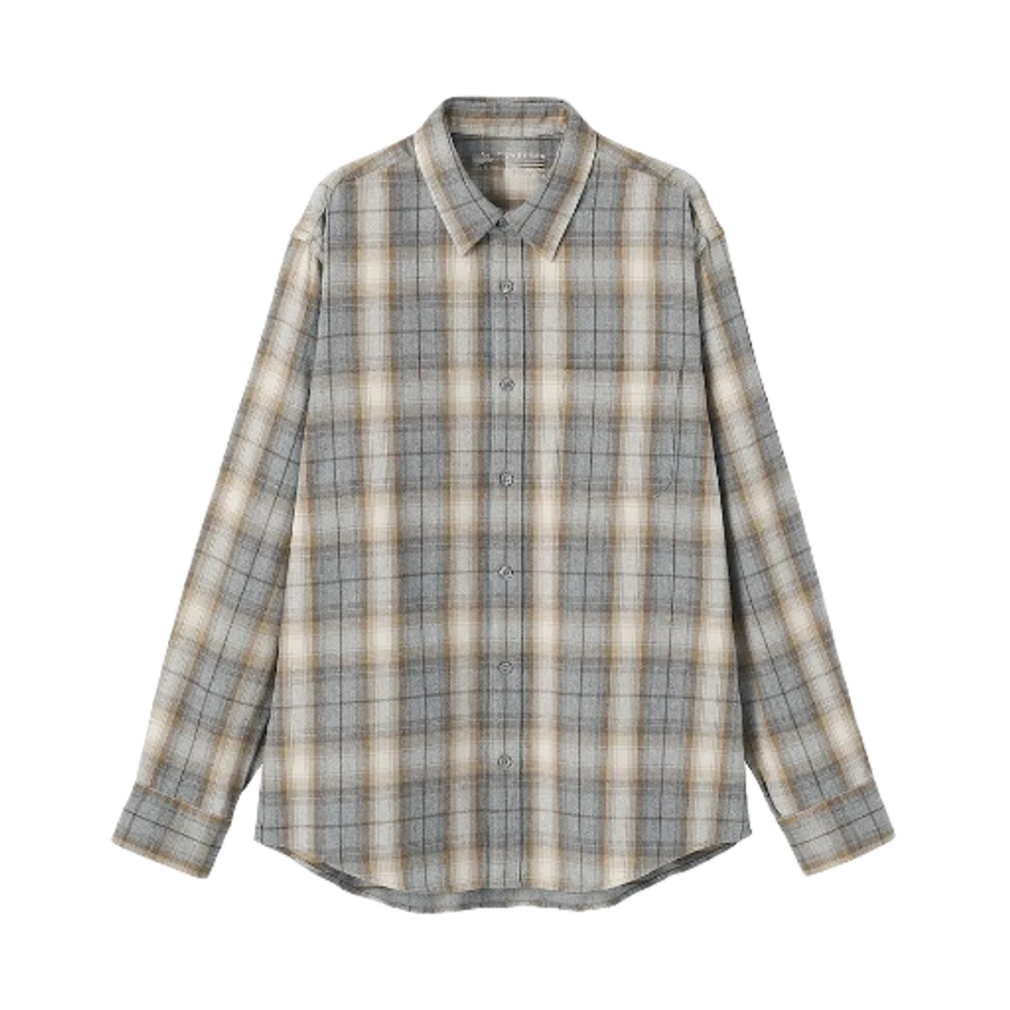 AC4ALA5A MUJI Flannel L/S Shirt Light Beige
