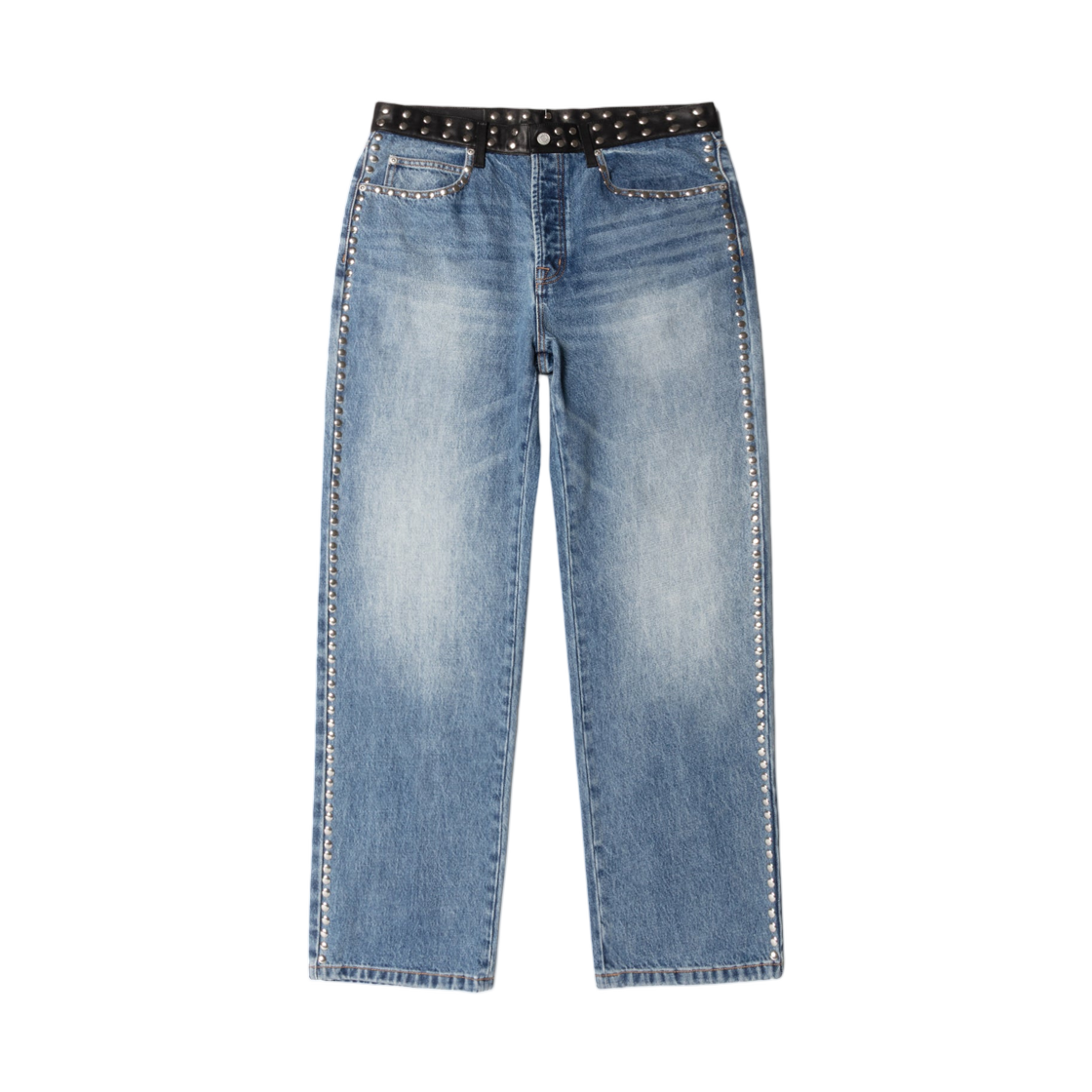 316092 Stussy x Wales Bonner Studded Jean Washed Blue
