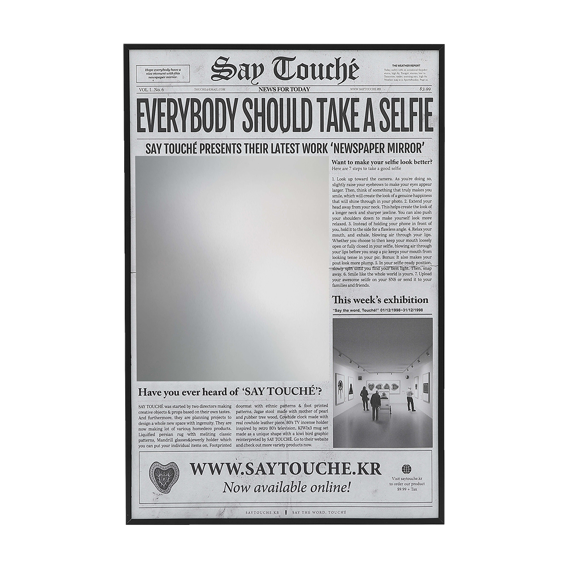 _SAYTOUCHE009 Say Touche Newspaper Mirror