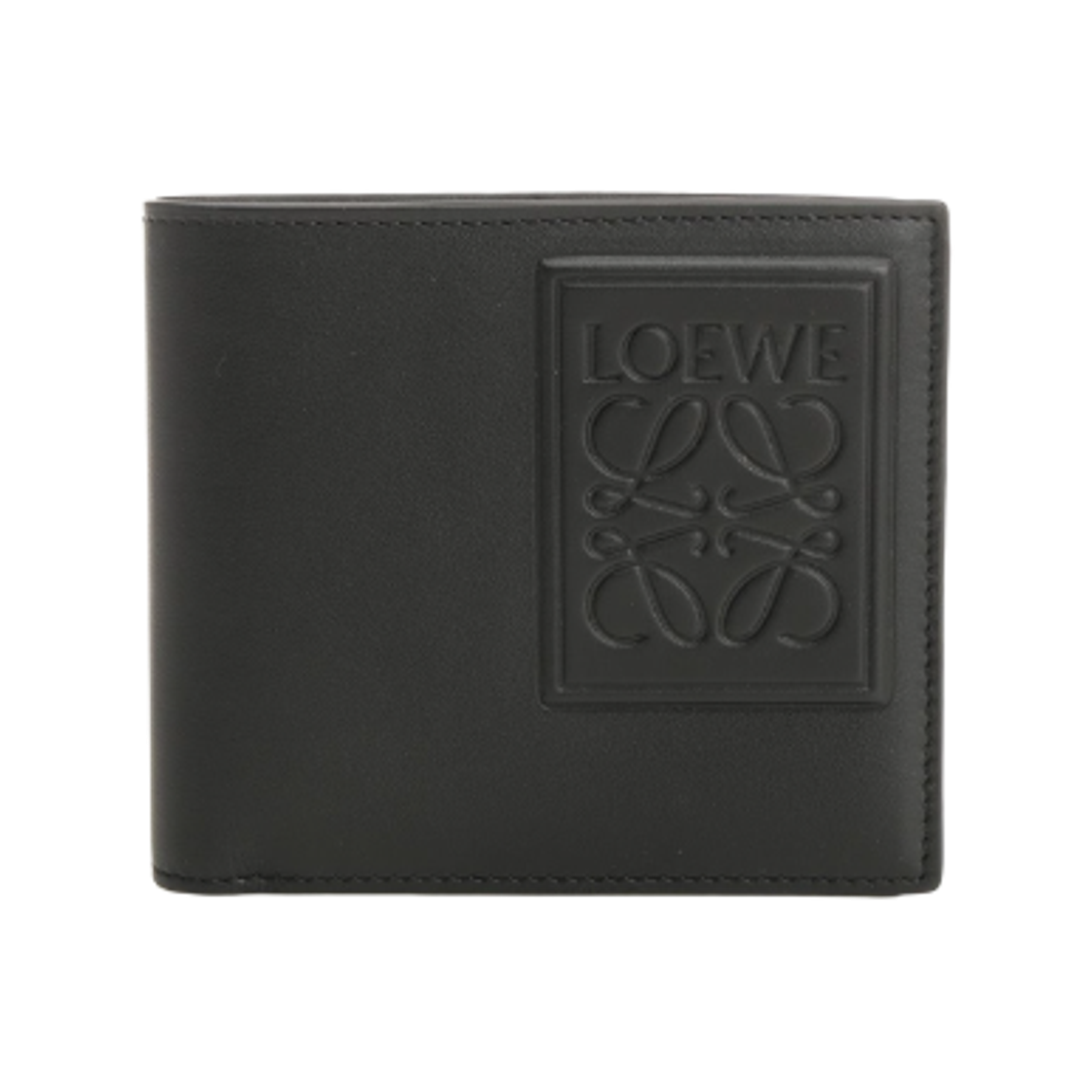๋ก์๋ฒ ๋ ๋ ํจ์น ๋ฐ์ง๊ฐ ๋ธ๋(Loewe Patch Bi-Fold Wallet in Leather Black)