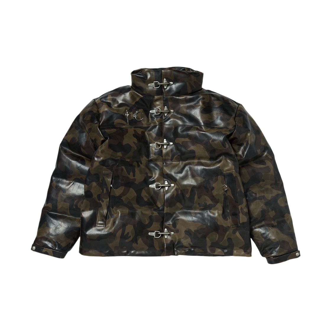 떠그 클럽 카모 레더 퍼퍼 자켓 다크 카모(Thug Club Camo Leather Puffer Jacket Dark Camo)