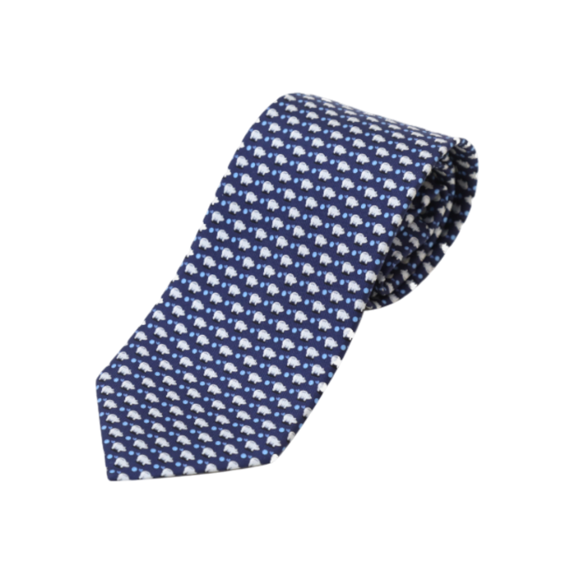 페라가모 돼지 패턴 넥타이 네이비(Salvatore Ferragamo Pig Pattern Navy Tie)