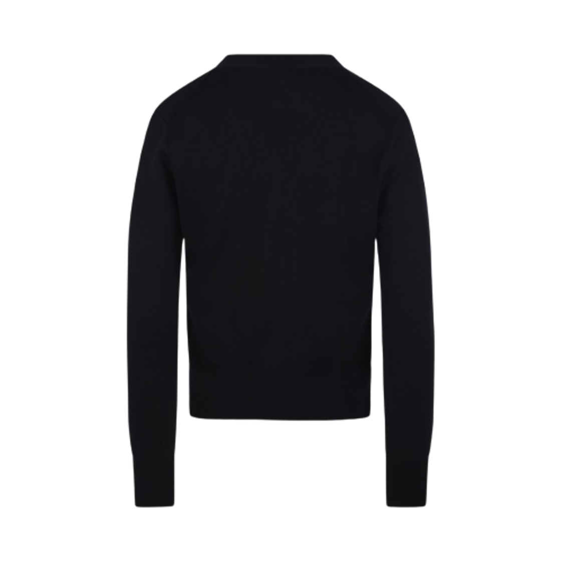 (W) 아미 스몰 하트 로고 슬림핏 가디건 블랙 레드((W) Ami de Coeur Wool Slim Fit Cardigan Black Red) - 2