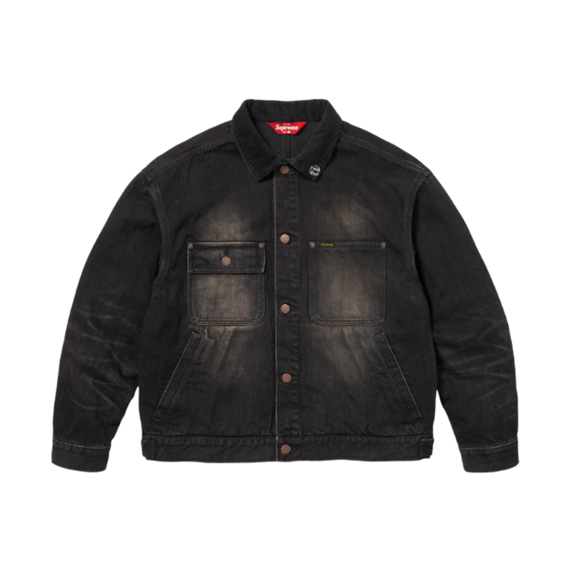 プ*T様 24FW Supreme Selvedge Trucker Jacke 슈프림 S 로고 데님 트러커 자켓 워시드 블랙 - 24SS | Supreme | KREAM