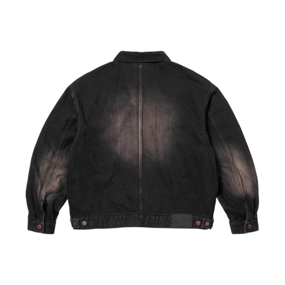 슈프림 디스트레스드 셀비지 트러커 자켓 워시드 블랙 - 25FW(Supreme Distressed Selvedge Trucker Jacket Washed Black - 25FW) - 2