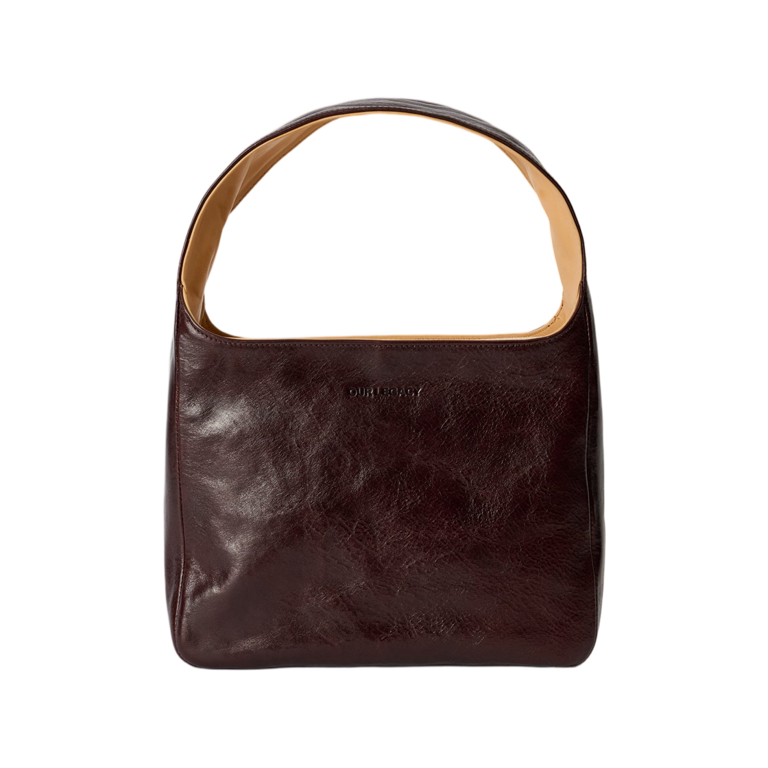A4258BDR Our Legacy Brick Bag Deep Abyss Red Leather