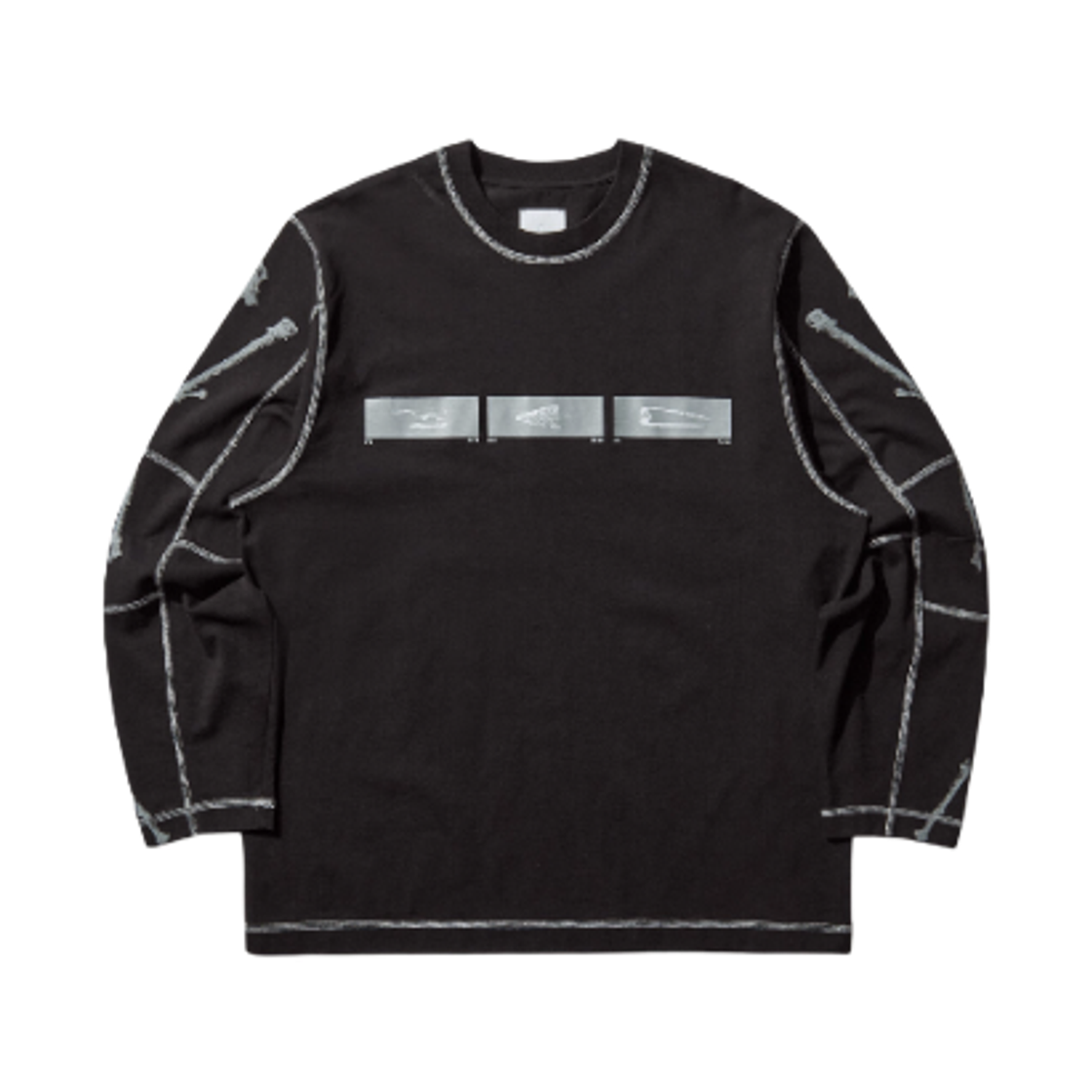 RBMW0509JY51-BLK0001 ROA Sticks Stitch Organic Longsleeve T-Shirt Black