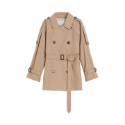 (W) Max Mara The Cube Caroline Water-Repellent Trench Coat Camel