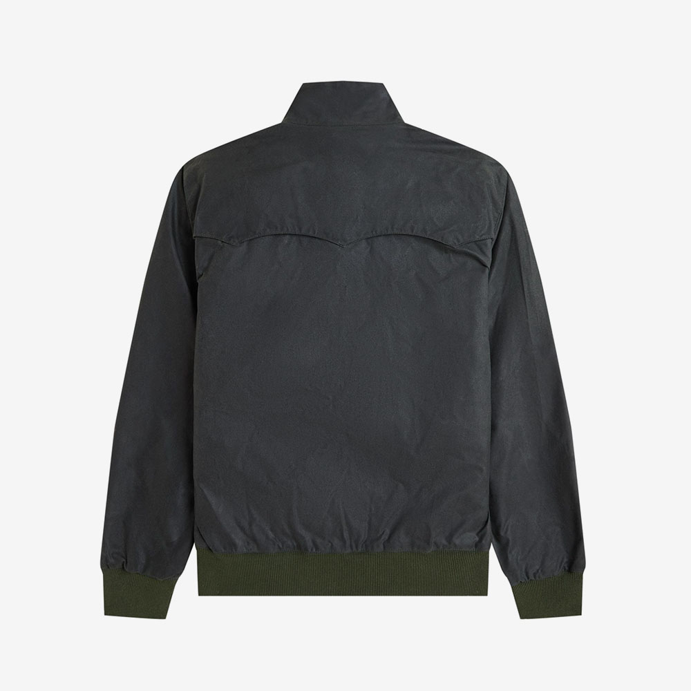 프레드 페리 메이드 인 잉글랜드 왁스 해링턴 재킷 다크그린(Fred Perry Made in England Waxed Harrington Jacket Dark Green) - 6
