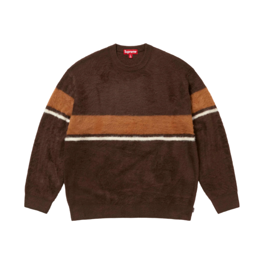 슈프림 브러쉬드 스트라이프 스웨터 다크 브라운 - 25FW(Supreme Brushed Stripe Sweater Dark Brown - 25FW) - 1