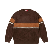 Supreme Brushed Stripe Sweater Dark Brown - 25FW