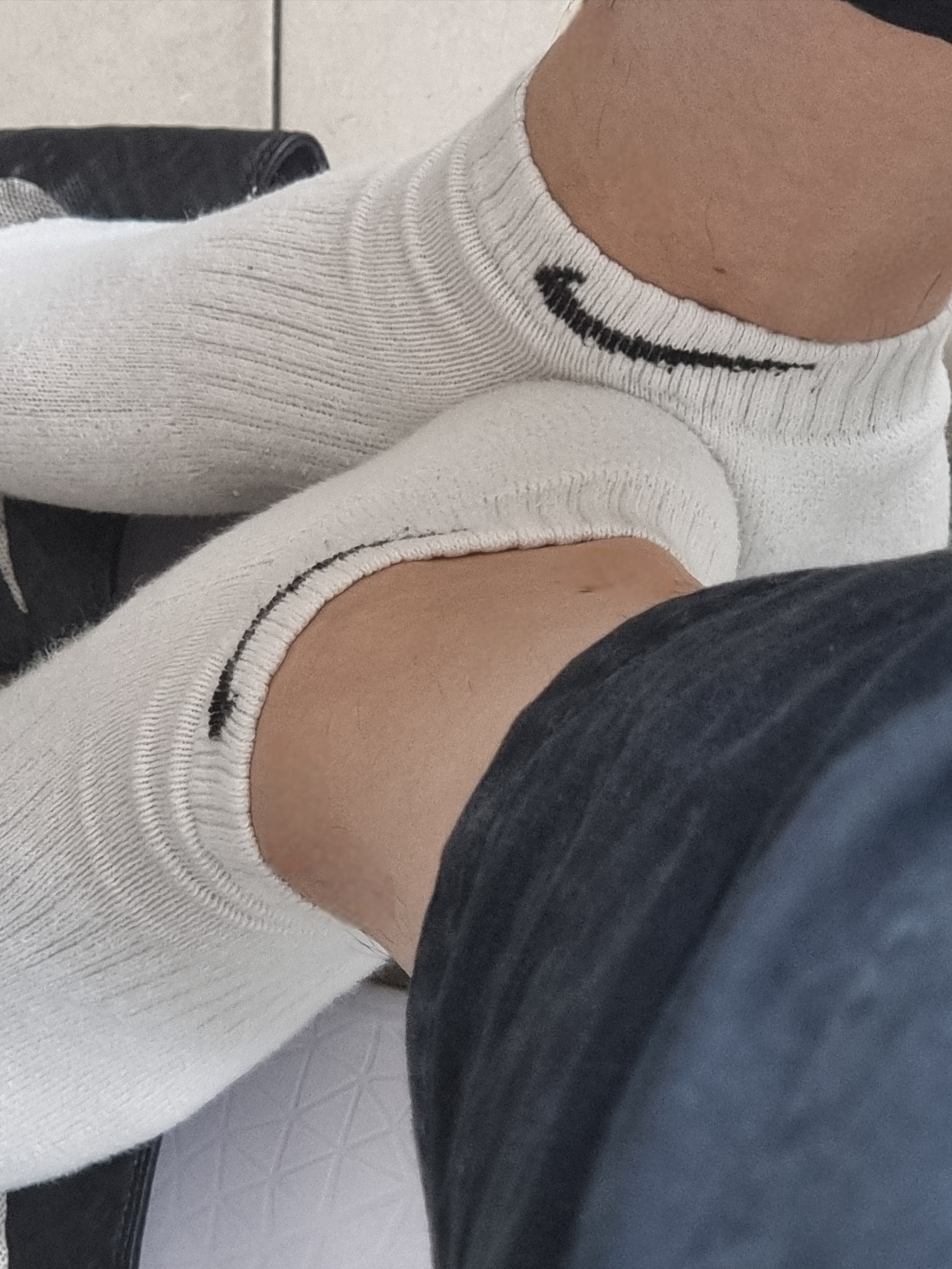 Nike Everyday Cushioned Training Low Socks White (3 Pack/Korean Ver.) 착용 스타일