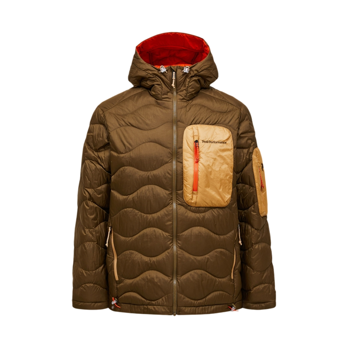 피크 퍼포먼스 힐리움 유틸리티 다운 후드 자켓 메도우 모스 시에라 샌드(Peak Performance Helium Utility Down Hooded Jacket Meadow Moss)