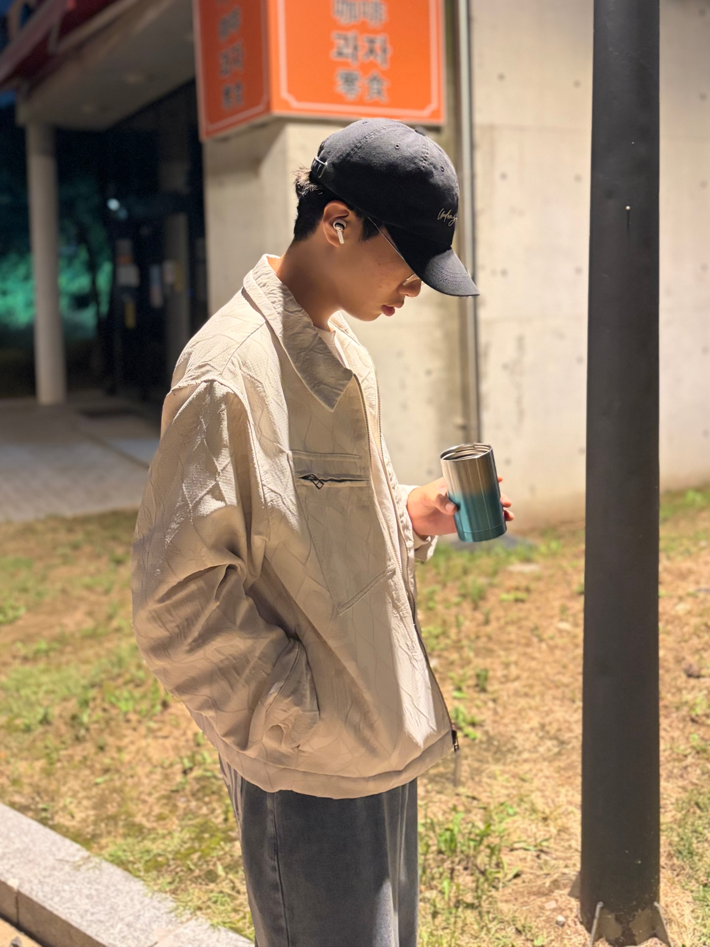 Undermycar MU.124 New Logo Basic Cotton Cap Black, Nothing Ear (a) White 착용 스타일 - 1